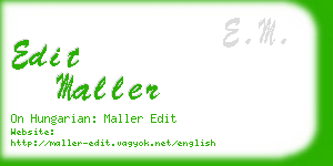 edit maller business card